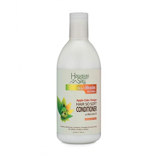 Hawaiian Silky 14 in 1 Miracles Naturals Apple Cider Vinegar Hair So Soft Conditioner 12oz